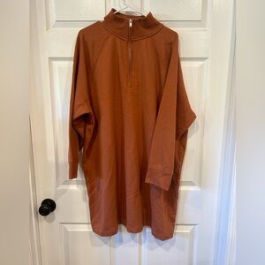 GAP Cozy Half-Zip Pullover in Warm Rust
